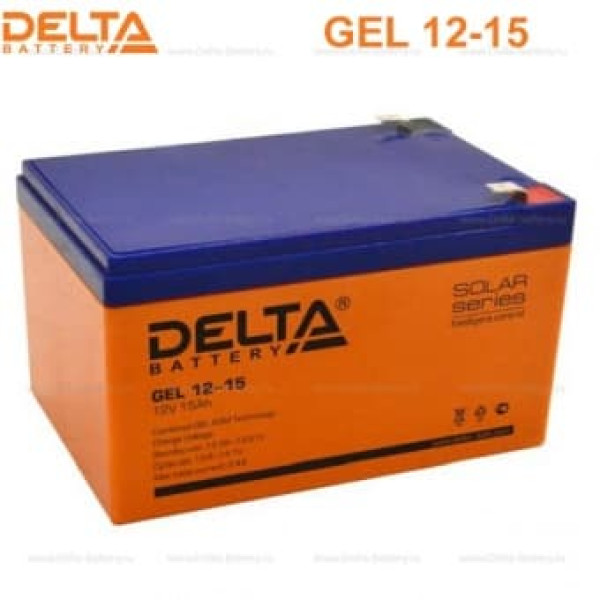 Аккумуляторная батарея Delta GEL 12-15 (12V / 15Ah) в Ялте
