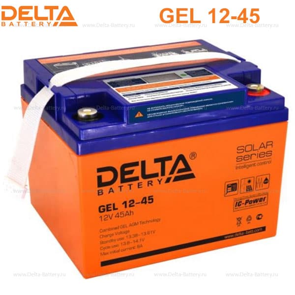 Аккумуляторная батарея Delta GEL 12-45 в Ялте
