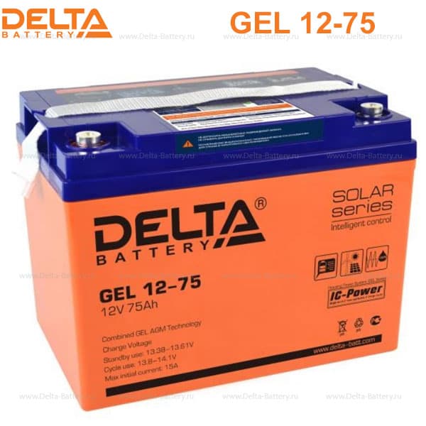 Аккумуляторная батарея Delta GEL 12-75 в Ялте